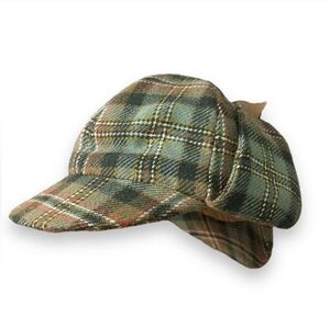 LOCHCARRON Wool Tweed Deerstalker Sherlock Holmes Hat VINTAGE
